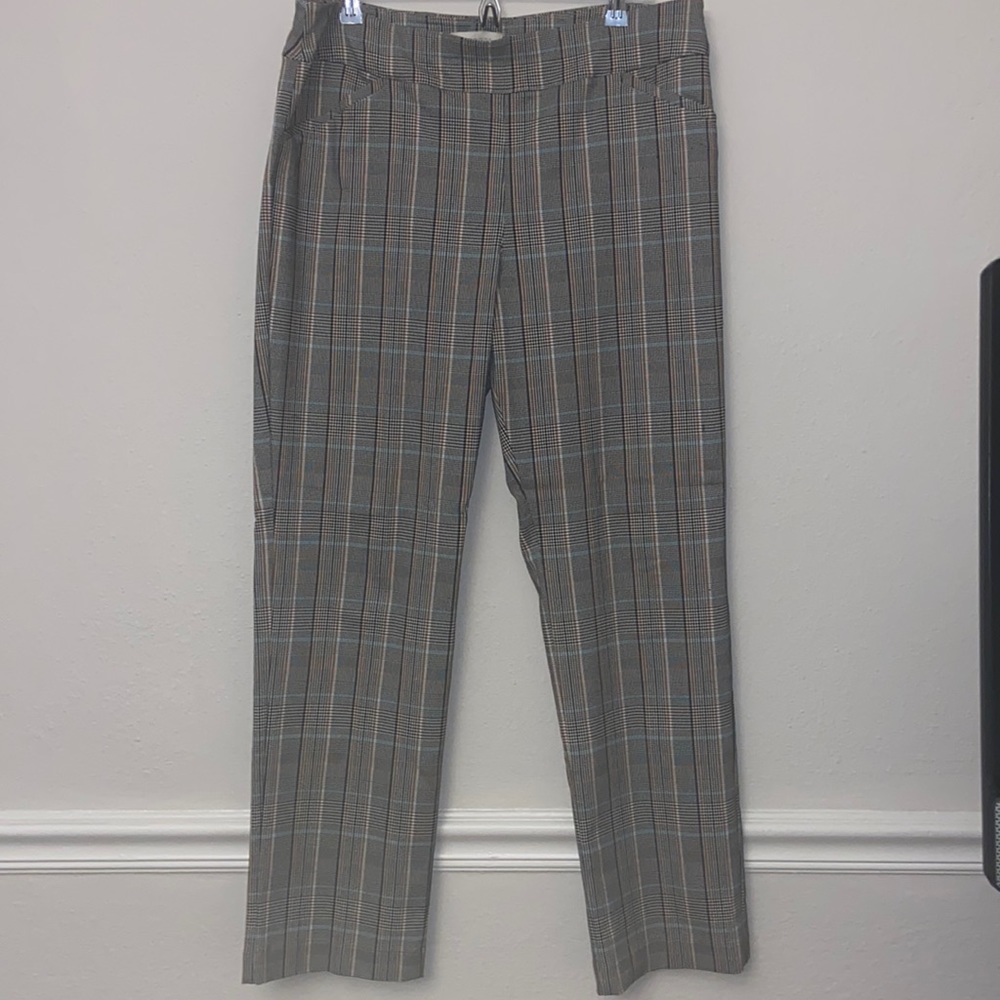 Talbots Plaid Straight Leg Pants Size 14
